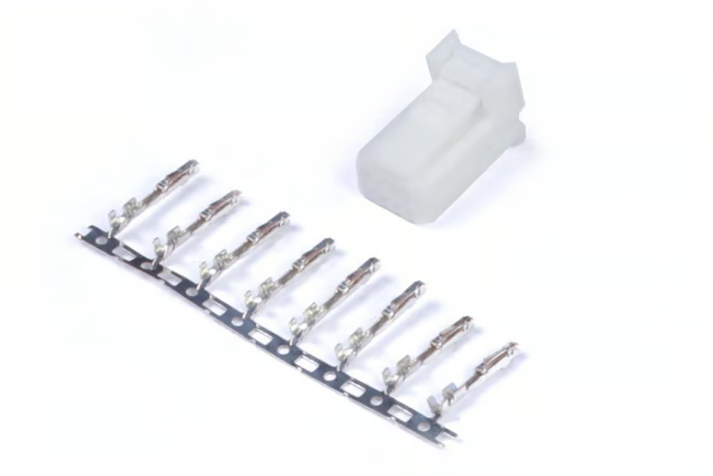 Plug and Pins Only - 8 Pin White Tyco