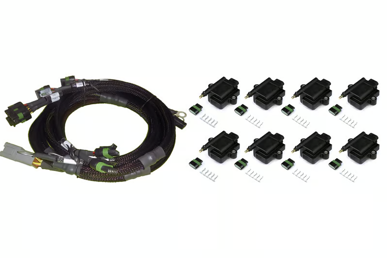 V8 Ford Small/Big Block 8 x Individual High Output IGN-1A Inductive Coil and Harness Kit