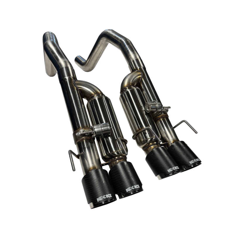 Kooks 09-13 Chevrolet Corvette Z06/ZR1 3in. Valved Axle-Back Exhaust w/ CF Tips