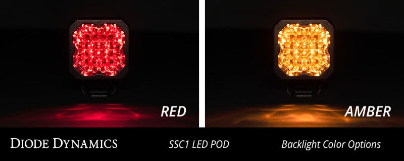 Diode Dynamics Stage Series C1 LED Pod Sport - White Wide Standard RBL (Pair)