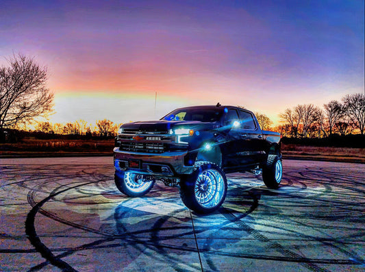 Oracle LED Illuminated Wheel Rings - Aqua