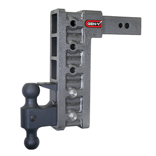Gen-Y Mega Duty 2.5in Shank 12in Drop 3.5K TW 32K Hitch w/GH-0161 Dual-Ball/Pintle Lock