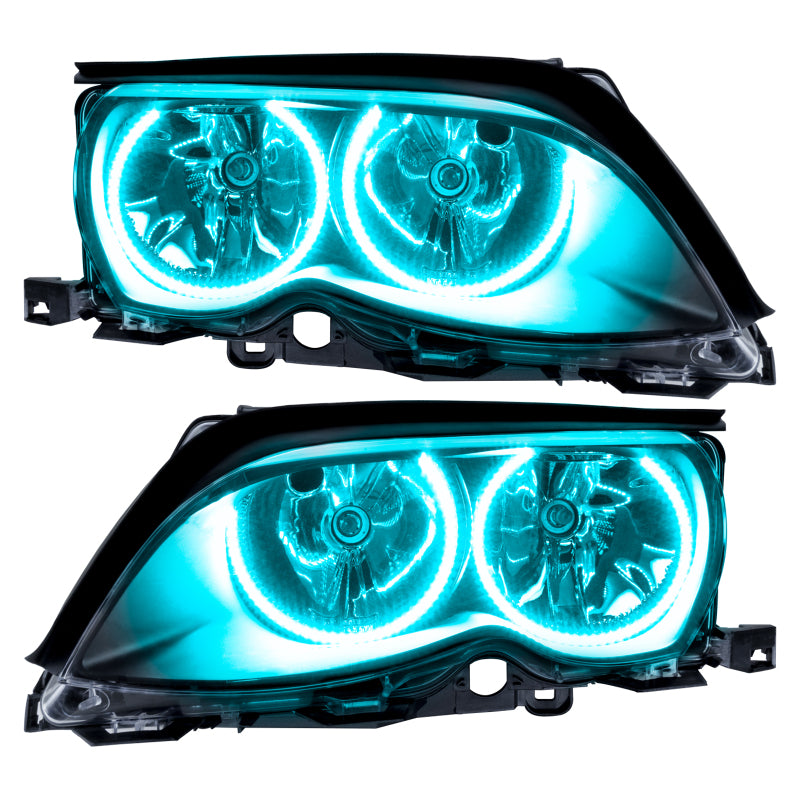 Oracle 02-05 BMW 3 Series SMD HL - Black - ColorSHIFT w/ Simple Controller