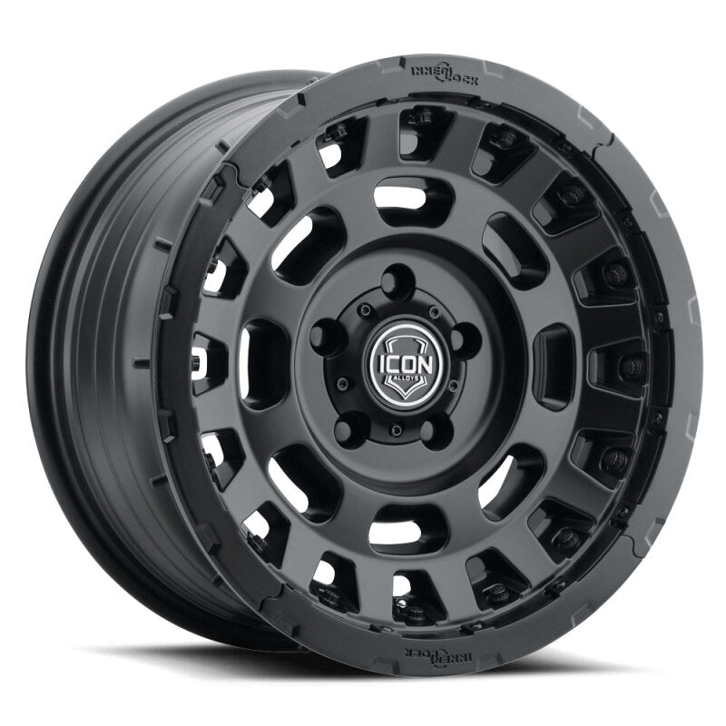 ICON Hammer Pro 17x8.5 / 6x5.5 / 0mm / 4.75in BS - Satin Black