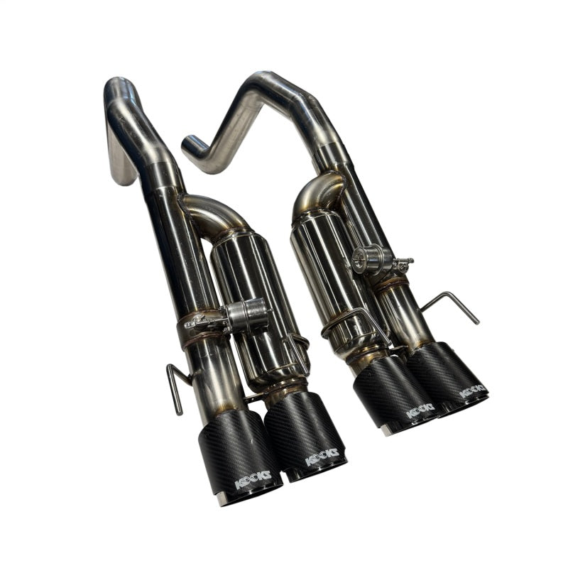 Kooks 09-13 Chevrolet Corvette Z06/ZR1 3in. Valved Axle-Back Exhaust w/ CF Tips