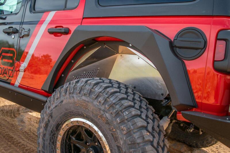 DV8 Offroad 2018+ Jeep Wrangler JL Rear Inner Fenders - Black