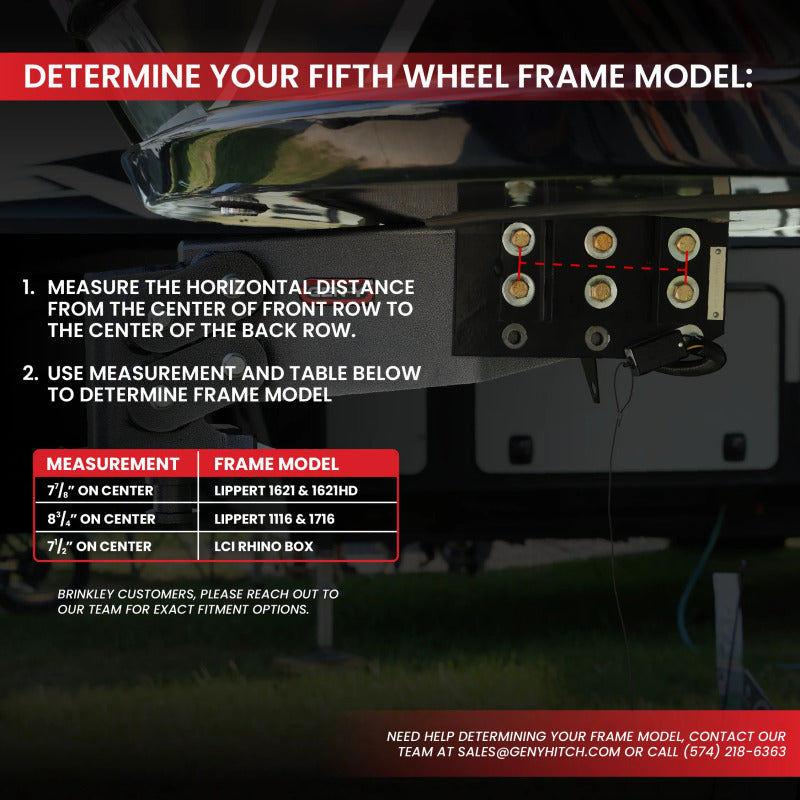 Gen-Y Nomad Static 5th Wheel to Gooseneck - 6.5K TW 30K Tow - Texture Black (Rhino Frames)