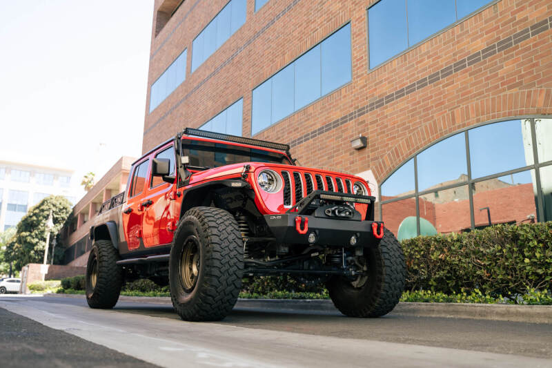 DV8 Offroad 07-23 Jeep Wrangler/Gladiator JT/JK/JL FS-25 Stubby Front Bumper w/Plated Bull Bar