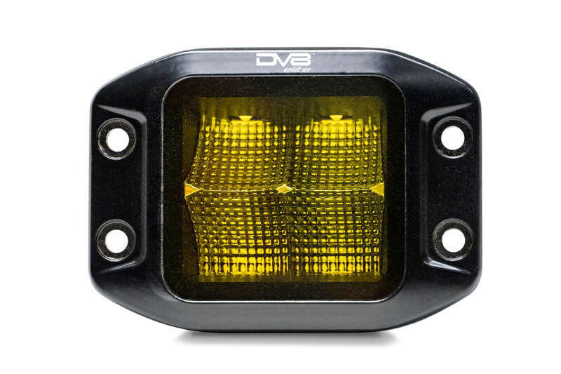 DV8 Offroad 3-Inch Elite Series LED Amber Flush Mount Pod Light