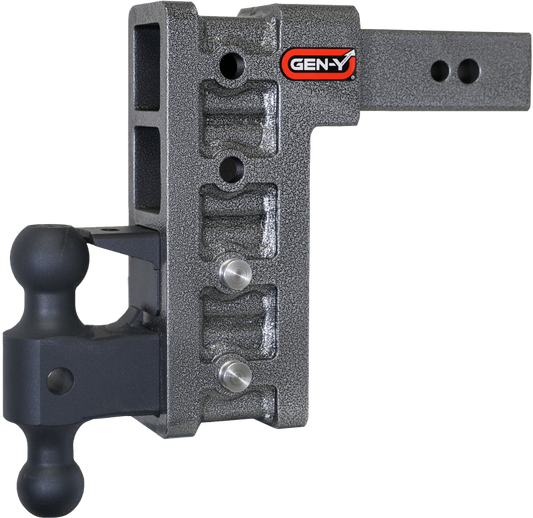Gen-Y Mega Duty 2.5in Shank 9in Drop 3.5K TW 32K Hitch w/GH-0161 Dual-Ball/Pintle Lock