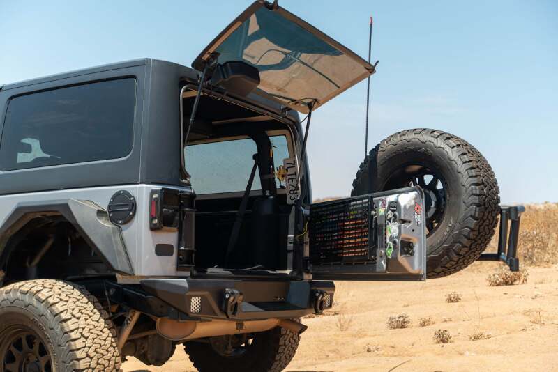 DV8 07-18 Jeep Wrangler JK Body Mounted Tire Carrier