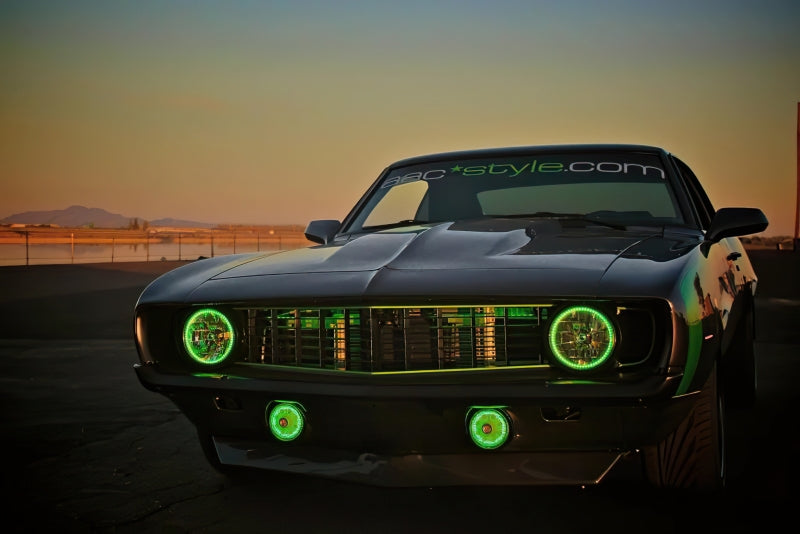 Oracle Pre-Installed Lights 7 IN. Sealed Beam - Green Halo