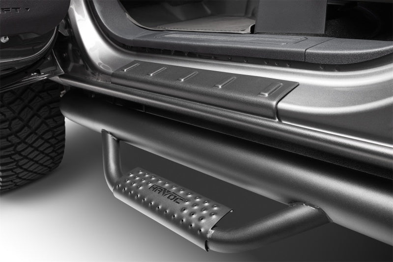 Husky Liners 07-13 GMC Sierra 1500 CC Trail Armor Rocker Panel & Sill Plate Cover (4pc) - Tex. Blk