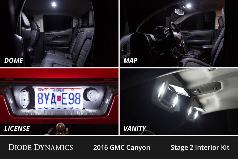 Diode Dynamics 15-22 GMC Canyon Interior LED Kit Cool White Stage 2