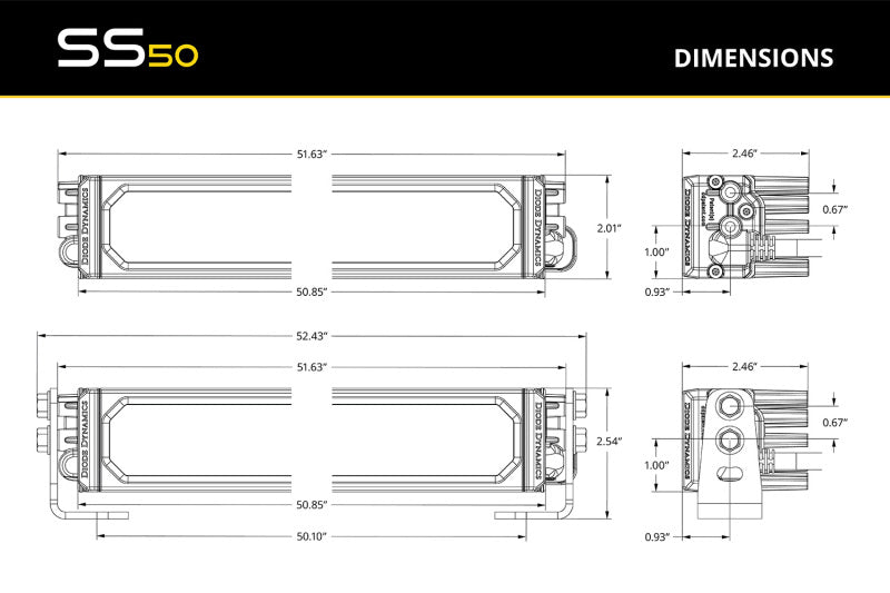 Diode Dynamics SS50 Pro DC Combo Standard MBL (one)