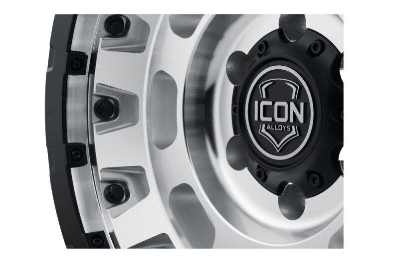 ICON Hammer Pro 17x8.5 / 6x5.5 / 25mm / 5.75in BS - Silver Machined