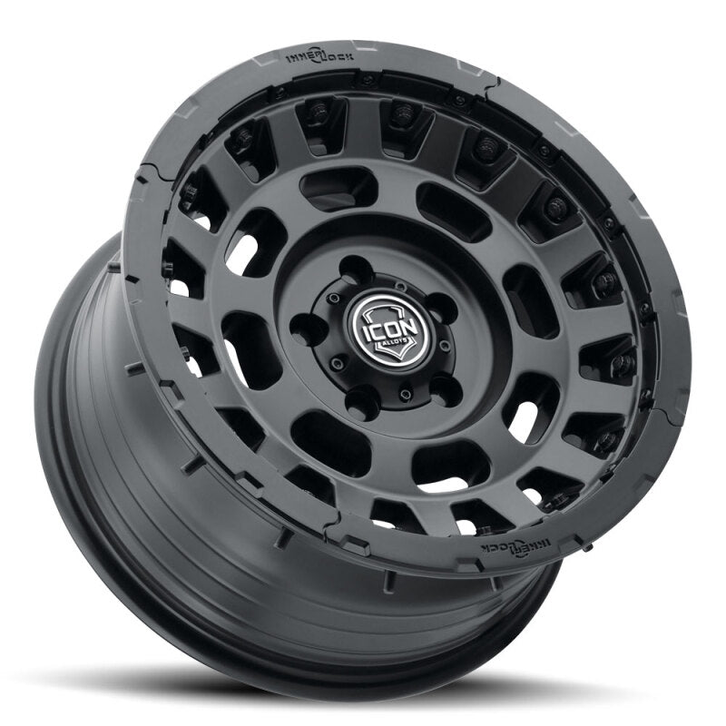 ICON Hammer Pro - 17x8.5 / 5X5 / -6MM / 4.5in BS - Satin Black