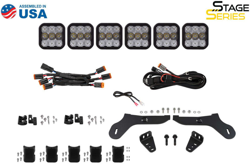 Diode Dynamics 17-20 Ford Raptor SS5 Grille CrossLink Lightbar Kit Sport - White Combo