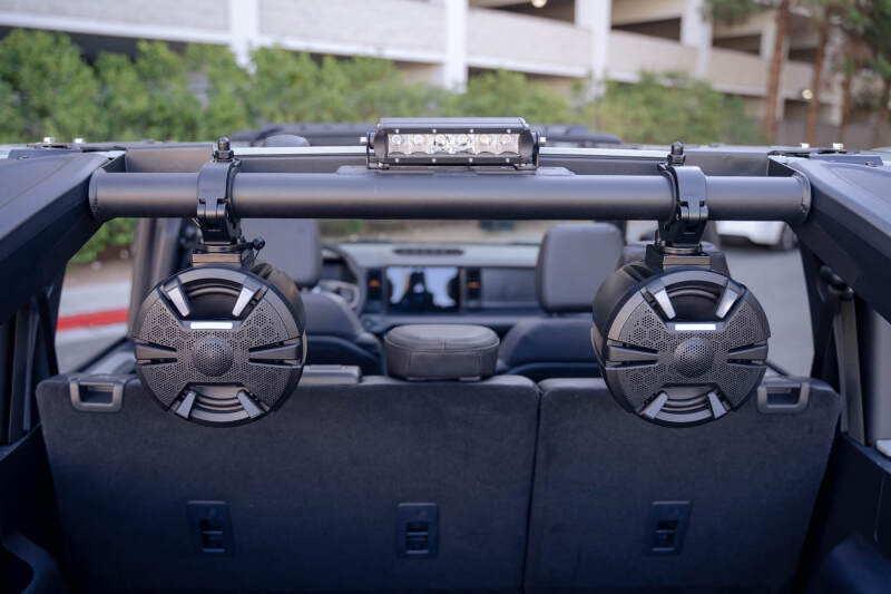 DV8 Offroad 21-22 Ford Bronco 4dr Rear Speaker & Light Mount Bar