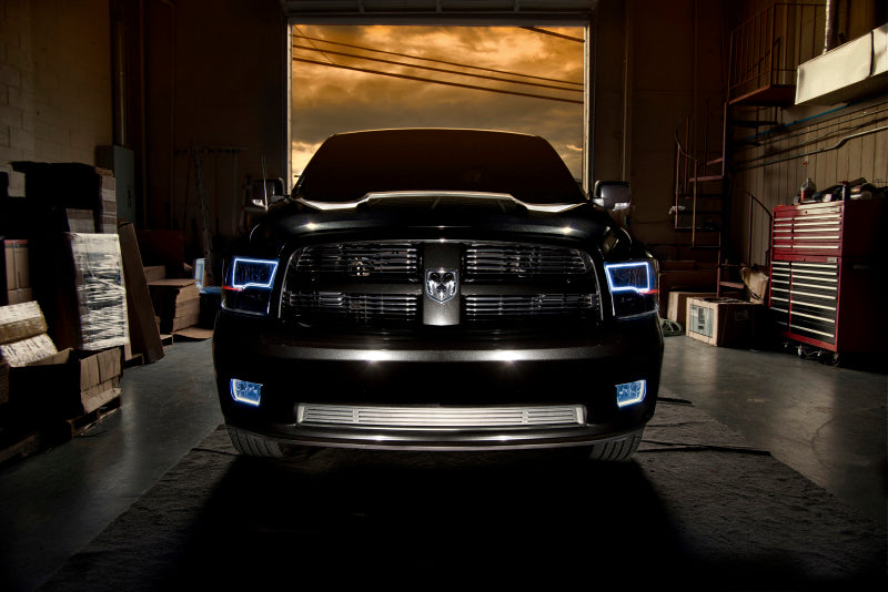 Oracle 09-17 RAM 1500 TRX Quad Pre-Assembled Headlights Blk Housing - w/ 2.0 Controller