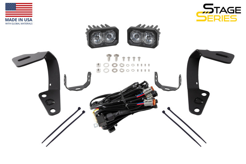 Diode Dynamics 10-21 Toyota 4Runner SS3 LED Ditch Light Kit - Sport Yellow Combo