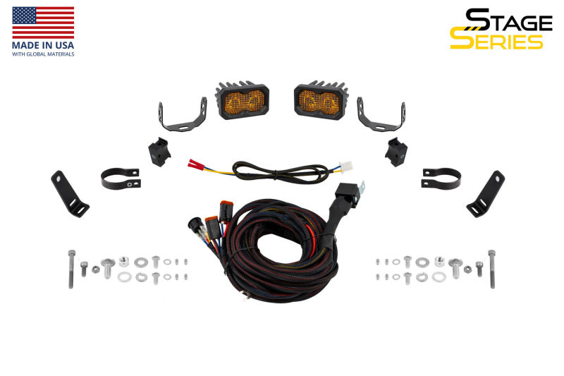 Diode Dynamics Stage Series 1 3/4 In Roll Bar Chase Light Kit SSC2 Pro - Yellow (Pair)