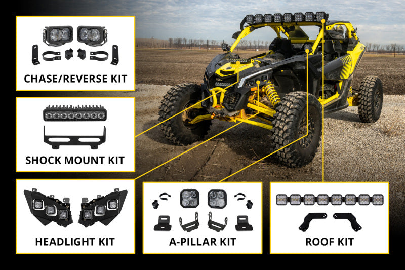 Diode Dynamics 17-26 Can Am Maverick X3 SS10 Grille Sport Yellow Combo