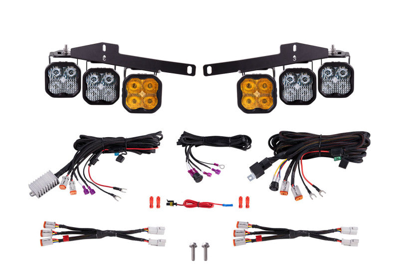 Diode Dynamics 17-20 Ford Raptor SS3 LED Fog Light Kit - Yellow Max