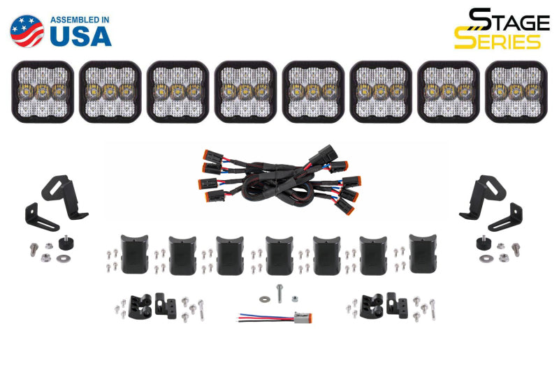 Diode Dynamics SS5 Sport Universal CrossLink 8-Pod Lightbar - White Combo