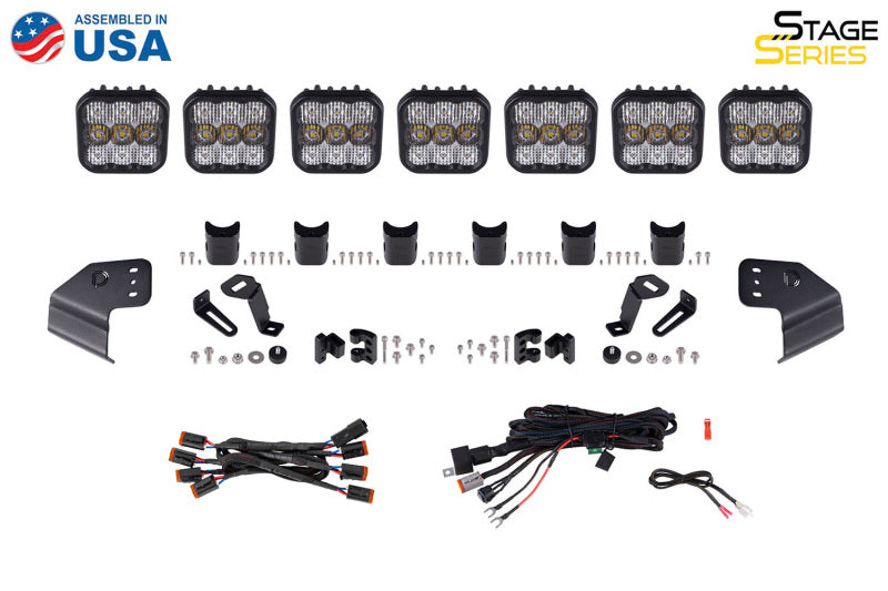Diode Dynamics Bronco SS5 Sport CrossLink Windshield - White Combo Lightbar Kit