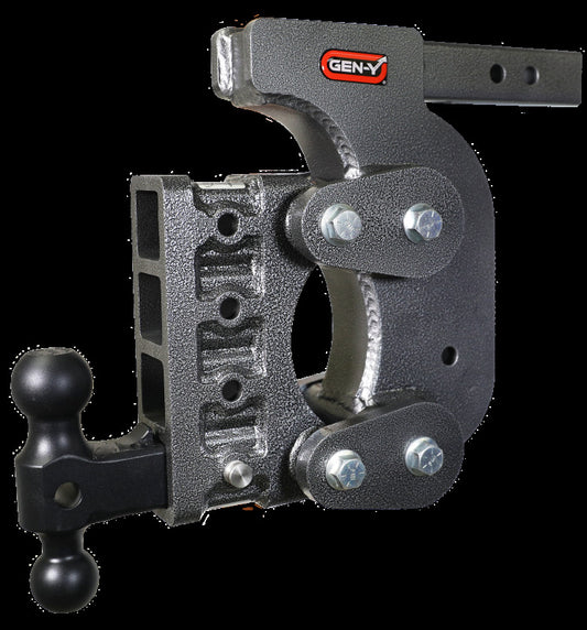 Gen-Y The Boss Torsion-Flex 2in Shank 12.5in Drop 16K Hitch w/GH-051 Dual-Ball/Stabilizer Kit