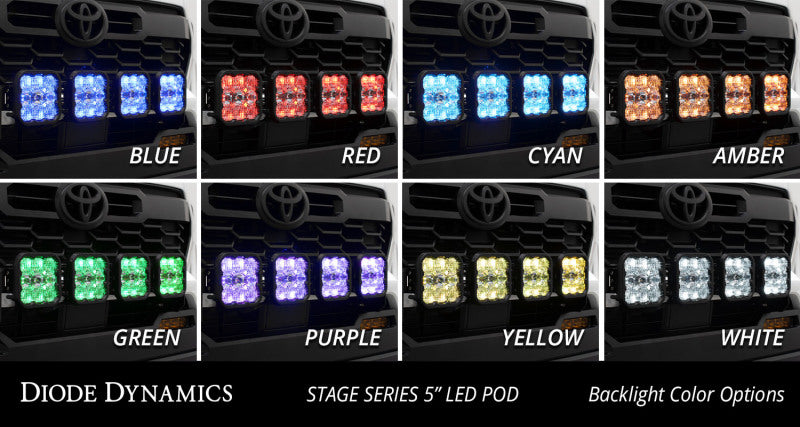 Diode Dynamics 2024 Toyota Tacoma SS5 Grille CrossLink Lightbar Kit - Pro White Combo