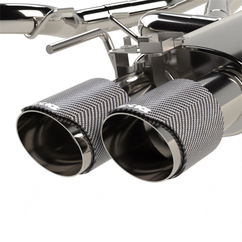 Kooks 18-24 Ford Mustang GT 5.0 3in. Valved Touring Cat-Back Exhaust - Carbon Tips