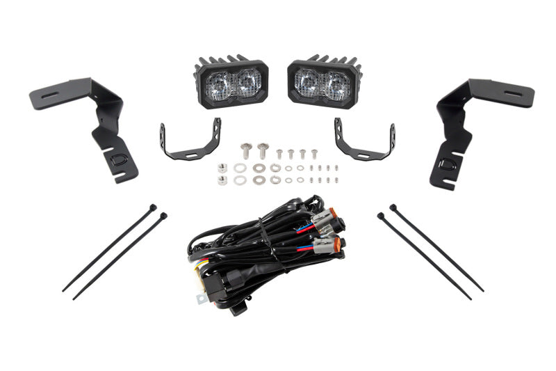 Diode Dynamics 19-21 Ford Ranger Stage Series 2in LED Ditch Light Kit - Pro White Combo