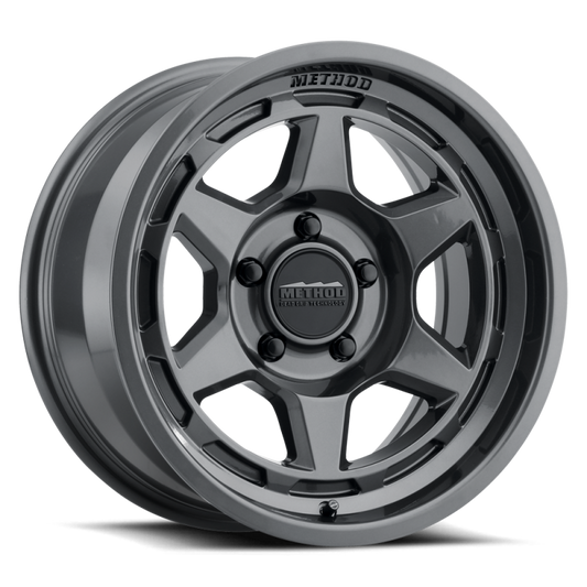 Method MR708 Bead Grip 17x8.5 / 0mm Offset / 5x5 BP / 71.5mm CB - Gloss Titanium