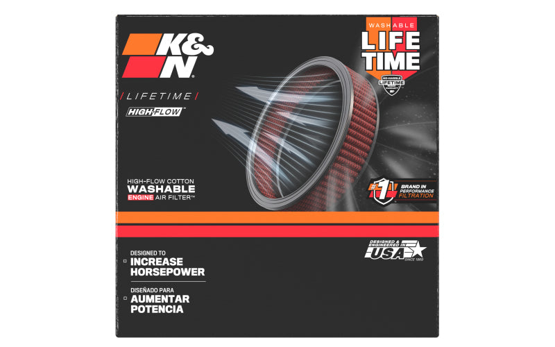 K&N 90-92 Rover Mini 1275 L4 Round Tapered Flange 1.875in 2.25in Over Height Custom Racing Assembly