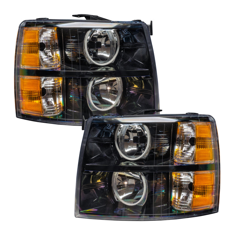 Oracle 07-13 Chevy Silverado SMD HL - Blk - Round Style - ColorSHIFT w/ 2.0 Controller