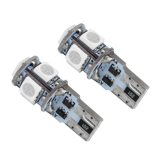 Oracle T10 5 LED 3 Chip SMD Bulbs (Pair) - Amber