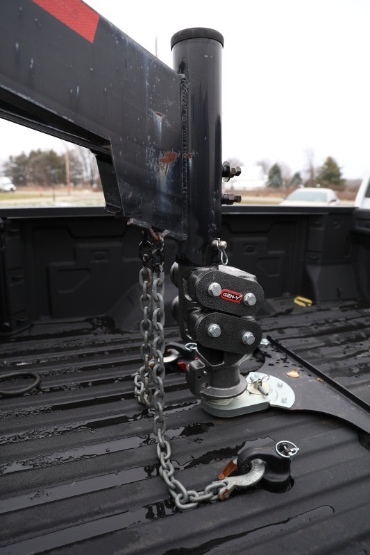 Gen-Y Spartan Torsion-Flex 5in Offset 4in SQ Tube Gooseneck 2-5/16in Coupler Standard Height