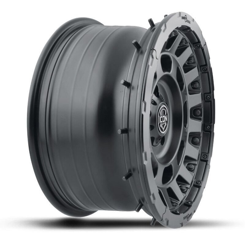 ICON Hammer Pro - 17x8.5 / 5X5 / -6MM / 4.5in BS - Satin Black