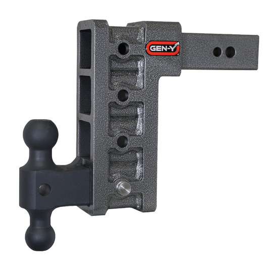 Gen-Y Mega Duty 2.5in Shank 9in Drop 3.5K TW 32K Hitch w/GH-0161 Dual-Ball