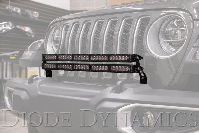Diode Dynamics 18-21 Jeep JL Wrangler/Gladiator SS30 Bumper Bracket Kit - White Driving Dual