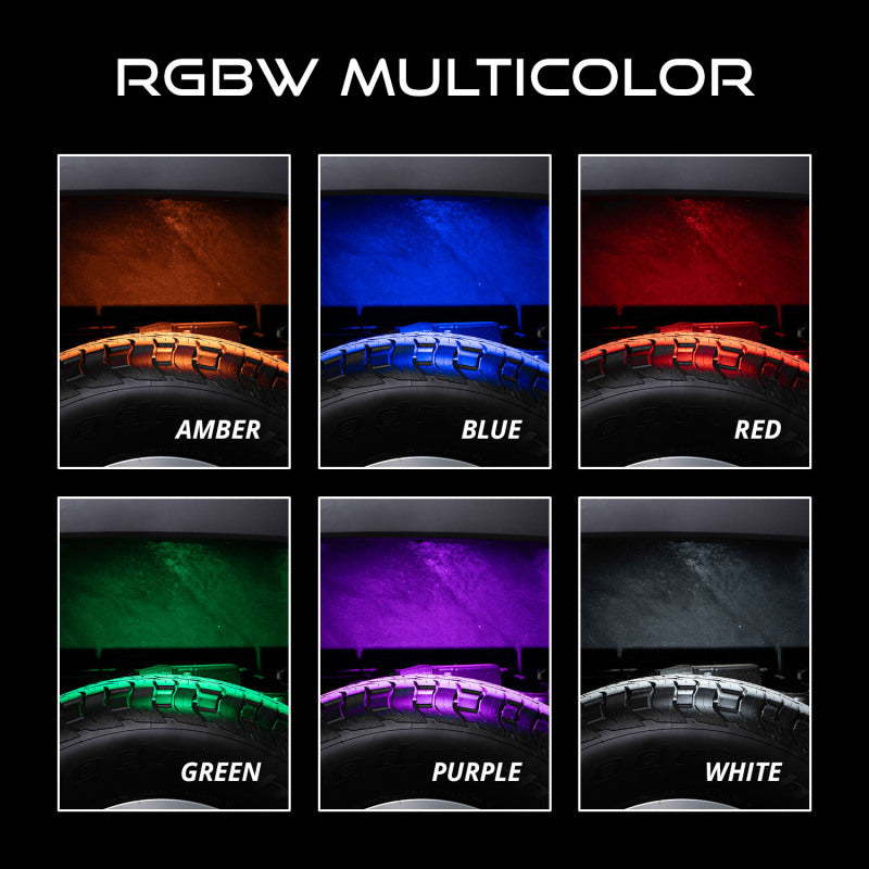 Diode Dynamics Stage Series SXS Rock Light Installer Kit - RGBW M8 (8-pack)