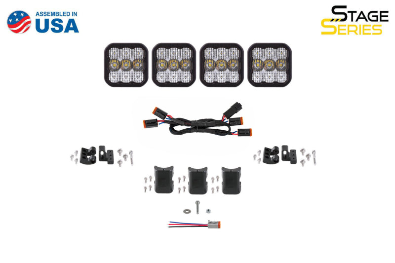 Diode Dynamics SS5 Sport Universal CrossLink 4-Pod Lightbar - Yellow Combo