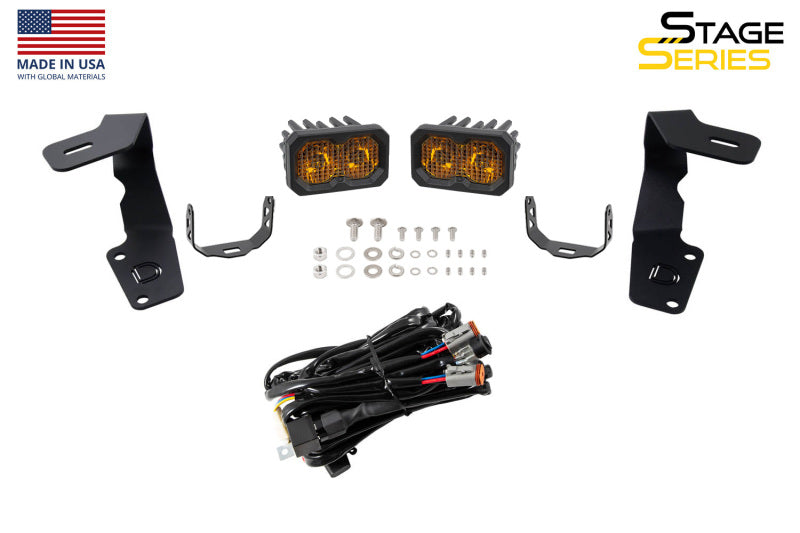 Diode Dynamics 15-21 Subaru WRX/STi Pro Stage Series 2in LED Ditch Light Kit - Yellow Combo