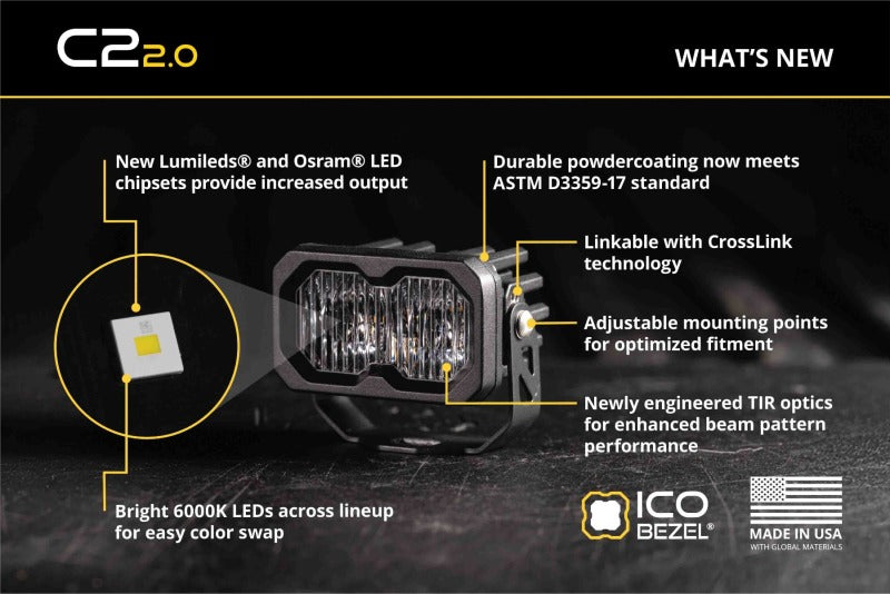 Diode Dynamics C2 2.0 Max White SAE Driving Standard ABL (Single)