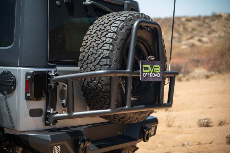DV8 07-18 Jeep Wrangler JK Body Mounted Tire Carrier
