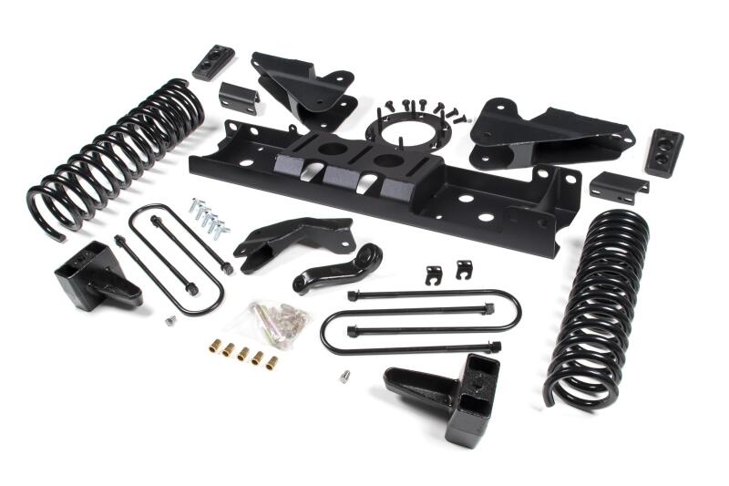 Zone Offroad 2019 Ram 3500 4in Radius Arm Bracket Gas - 3in Rear Block w/ Overload - Nitro Shocks