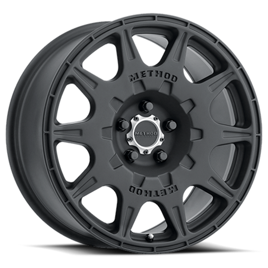 Method MR502 RALLY 17x8 +38mm Offset 5x100 67.1mm CB Matte Black Wheel