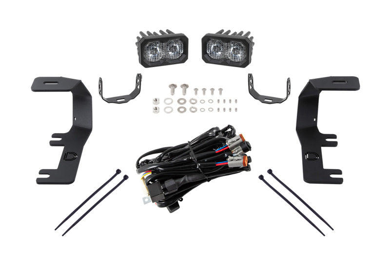 Diode Dynamics 14-19 Silverado/Sierra SSC2 LED Ditch Light Kit Sport - White Combo